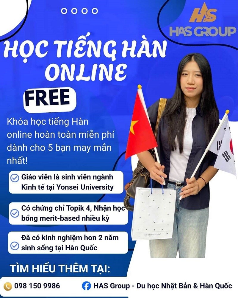 THÔNG BÁO: TẶNG 5 SUẤT HỌC TIẾNG HÀN ONLINE MIỄN PHÍ CÙNG SINH VIÊN ĐẠI HỌC YONSEI