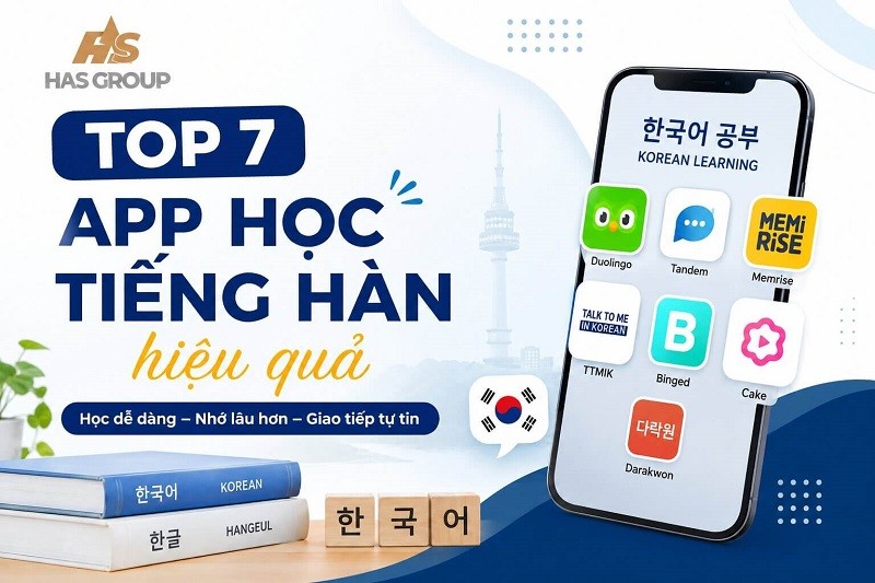 Top 7 app học tiếng Hàn hiệu quả dành cho người mới bắt đầu năm 2026