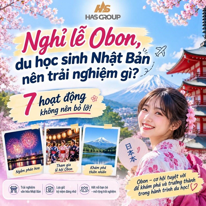 Nghỉ lễ Obon, du học sinh Nhật Bản nên trải nghiệm gì? 7 hoạt động không nên bỏ lỡ