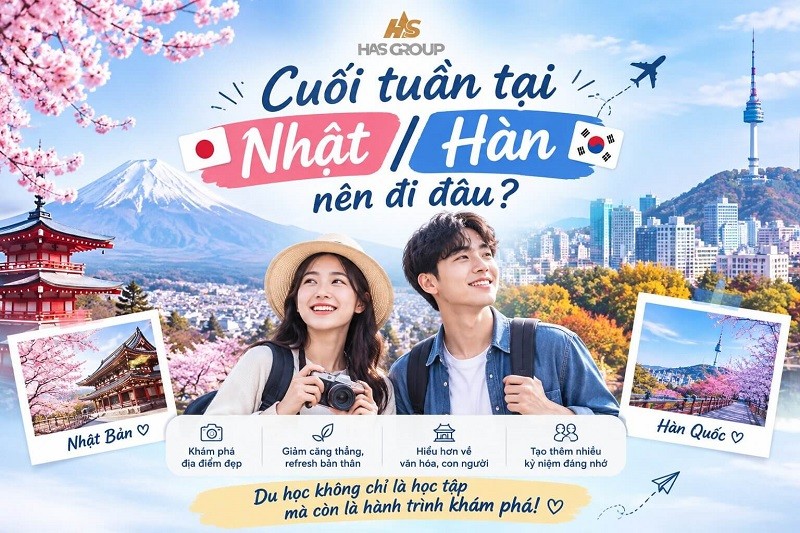 Cuối tuần tại Nhật Bản/Hàn Quốc nên đi đâu? Gợi ý những điểm đến đẹp, tiết kiệm dành cho du học sinh