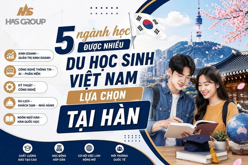 Top 5 ngành học được nhiều du học sinh Việt Nam lựa chọn tại Hàn Quốc