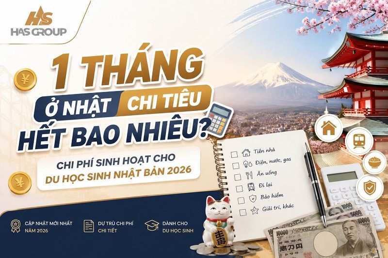 1 Tháng Ở Nhật Chi Tiêu Hết Bao Nhiêu? Chi Phí Sinh Hoạt Cho Du Học Sinh Nhật Bản 2026