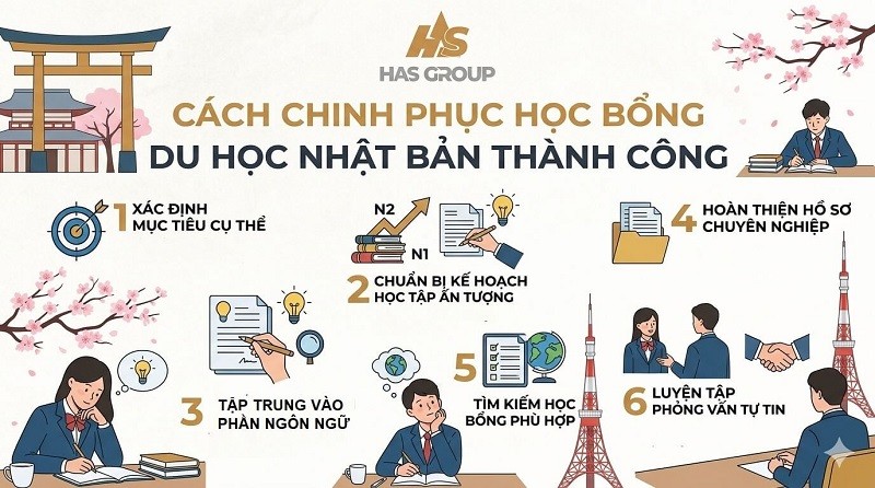 Bật mí cách chinh phục học bổng du học Nhật Bản thành công